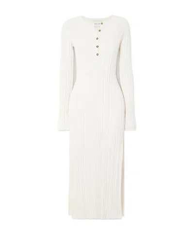 Loulou De Saison Ribbed Midi Dress In Black