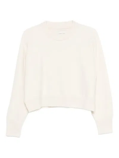 Loulou De Saison Ribbed-trim Sweater In White