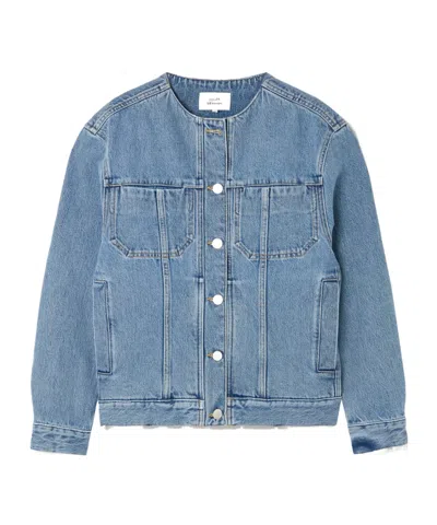 Loulou De Saison Rima Patch-pocket Jacket In Blue