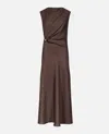 Loulou De Saison Roan Draped Metal-ornament Midi Dress