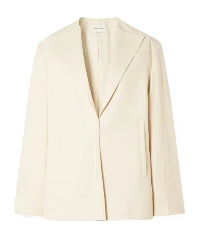 Loulou De Saison Rocco Textured Cotton-blend Twill Blazer In Neutral