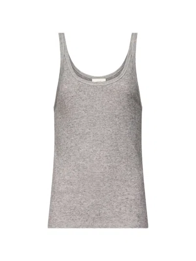 Loulou De Saison Roni Rib-knit Tank Top In Gray