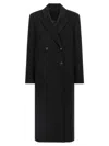 Loulou De Saison Black Rosco Double Breasted Long Coat In Black