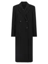 Loulou De Saison Black Rosco Double Breasted Long Coat In Black