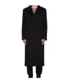 Loulou De Saison Black Rosco Double Breasted Long Coat In Black
