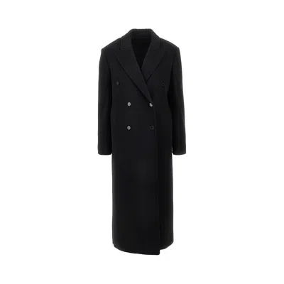 Loulou De Saison 'rosco' Double-breasted Long Coat In Black