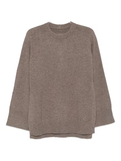 Loulou De Saison Round-neck Sweater In Brown