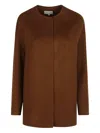 Loulou De Saison Round-neck Wool Coat In Brown