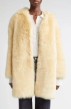 Loulou De Saison Ruben Spread-collar Lamb-fur Coat In Animal Print