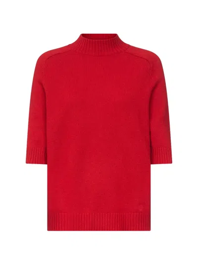 Loulou De Saison Ruth Short-sleeve Sweater In Red