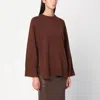 Loulou De Saison Wide-cuff Cashmere Sweater In Brown