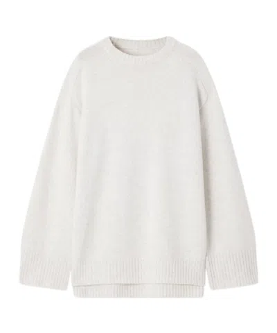 Loulou De Saison Safi Wool And Cashmere-blend Sweater In White