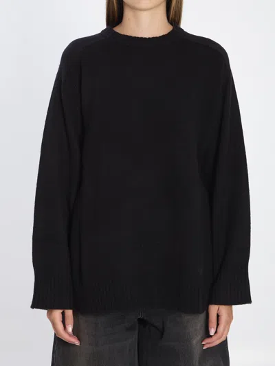 Loulou De Saison Safi Wool And Cashmere Sweater In Black