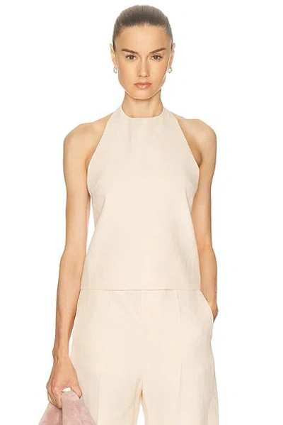 Loulou De Saison Sami Backless Halter Top In Neutral