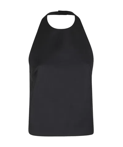 Loulou De Saison Sami Backless Halter Top In Black