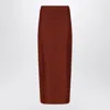 Loulou De Saison Samos Lds Burgundy Pencil Skirt In Brown