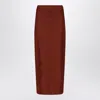 Loulou De Saison Samos Lds Burgundy Pencil Skirt In Brown