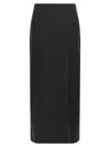 Loulou De Saison Black Skirt With Pencil Deisgn And Side Closure In Wool Woman In Black