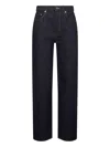 Loulou De Saison Samur Five-pocket Logo-patch Jeans In Blue