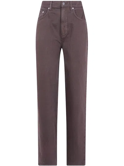 Loulou De Saison "samur Lds" Straight Leg Jeans In Gray