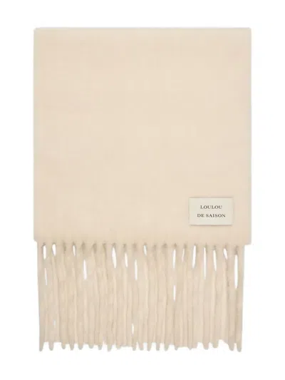Loulou De Saison Santo Fringed Scarf In Brown