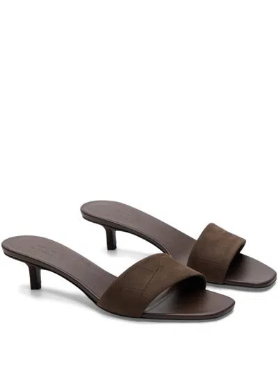 Loulou De Saison Sarafina Thick-strap Sandals In Brown