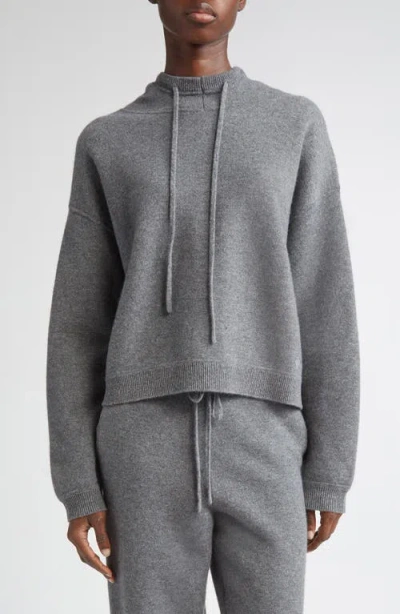 Loulou De Saison Sarla Loose Fit Cashmere Hoodie In Gray