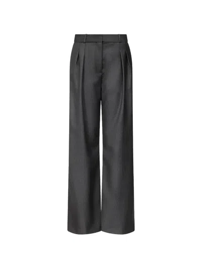 Loulou De Saison Sbiru Pleated Straight-leg Trousers In Gray