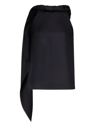Loulou De Saison Scarf-detail Blouse In Black