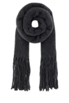 Loulou De Saison Charcoal Alpaca Blend Santo Scarf In Gray