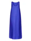 Loulou De Saison Scoop-neck Side-vent Maxi Dress In Blue
