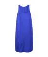 Loulou De Saison Scoop-neck Side-vent Maxi Dress In Blue
