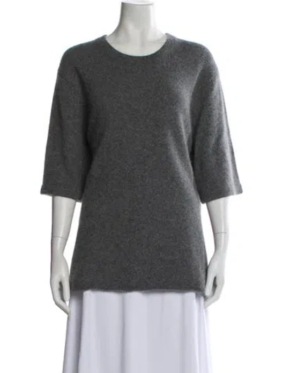 Pre-owned Loulou De Saison Scoop Neck Sweater In Gray