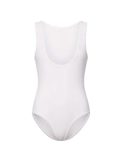 Loulou De Saison Scoop-neck Swimsuit In White