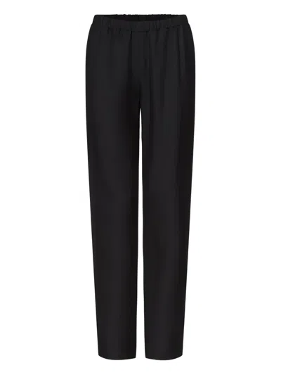 Loulou De Saison Scot Elastic-waist Trousers In Black