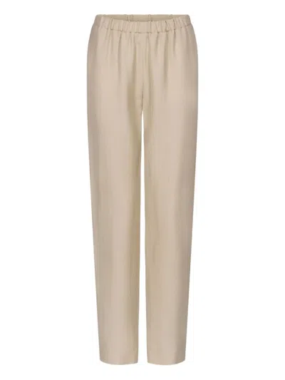 Loulou De Saison Scot Elasticated Trousers In Brown