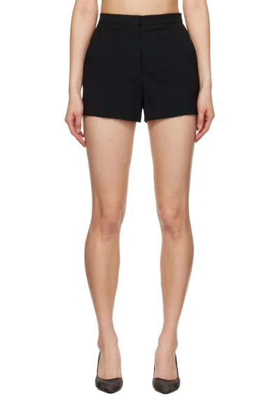 Loulou De Saison Serge Tailored Mini Short In Black In Animal Print