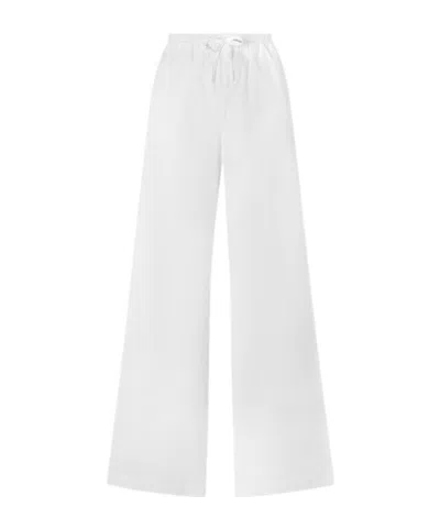 Loulou De Saison Sero Cotton-poplin Pants In White