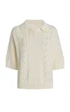 Loulou De Saison Shell Cotton Polo Sweater