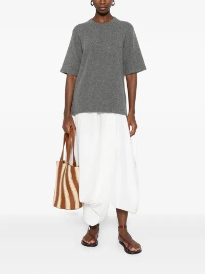 Loulou De Saison Short-sleeved Sweater In Gray