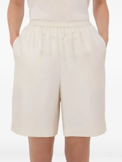 Loulou De Saison Short Zinia Silk Beige In White