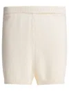 Loulou De Saison Cotton Crochet Shorts In Neutral