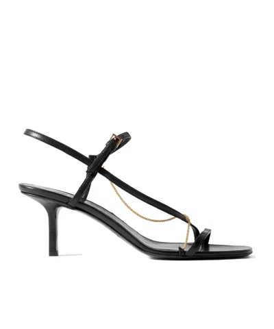 Loulou De Saison Siam Leather Sandals In Black