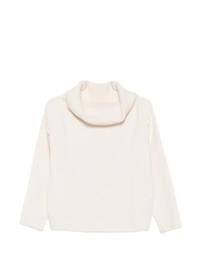 Loulou De Saison Sibyl Cowl-neck Sweater In White
