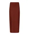 Loulou De Saison Samos Lds Burgundy Pencil Skirt In Burgundy