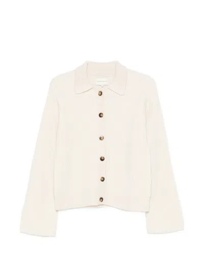 Loulou De Saison Sileta Collared Cardigan In Neutral