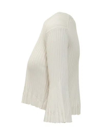 Loulou De Saison Silk Blend Mini Top In Rice Ivory