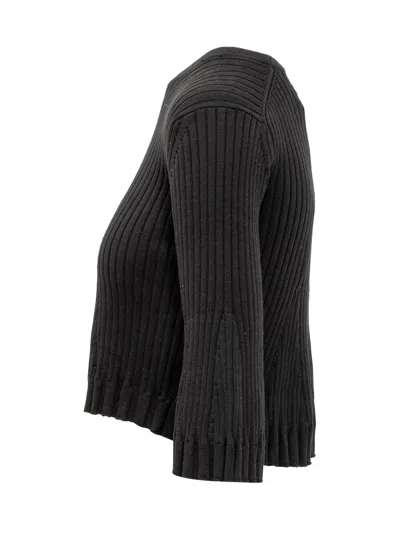 Loulou De Saison Silk Blend Top In Black