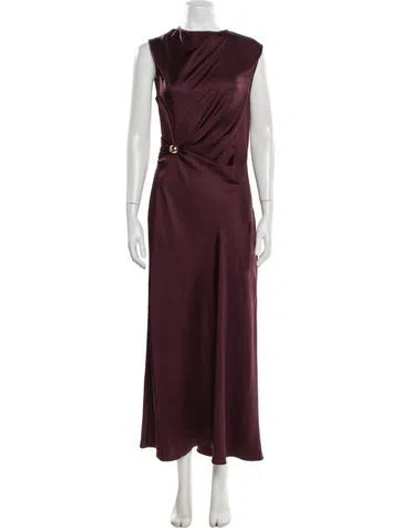 Pre-owned Loulou De Saison Silk Long Dress W/ Tags In Purple