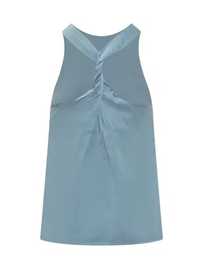 Loulou De Saison Silk Top In Blue